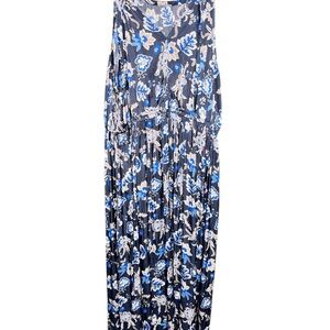 Lane Bryant Blue and White Floral Maxi Skirt